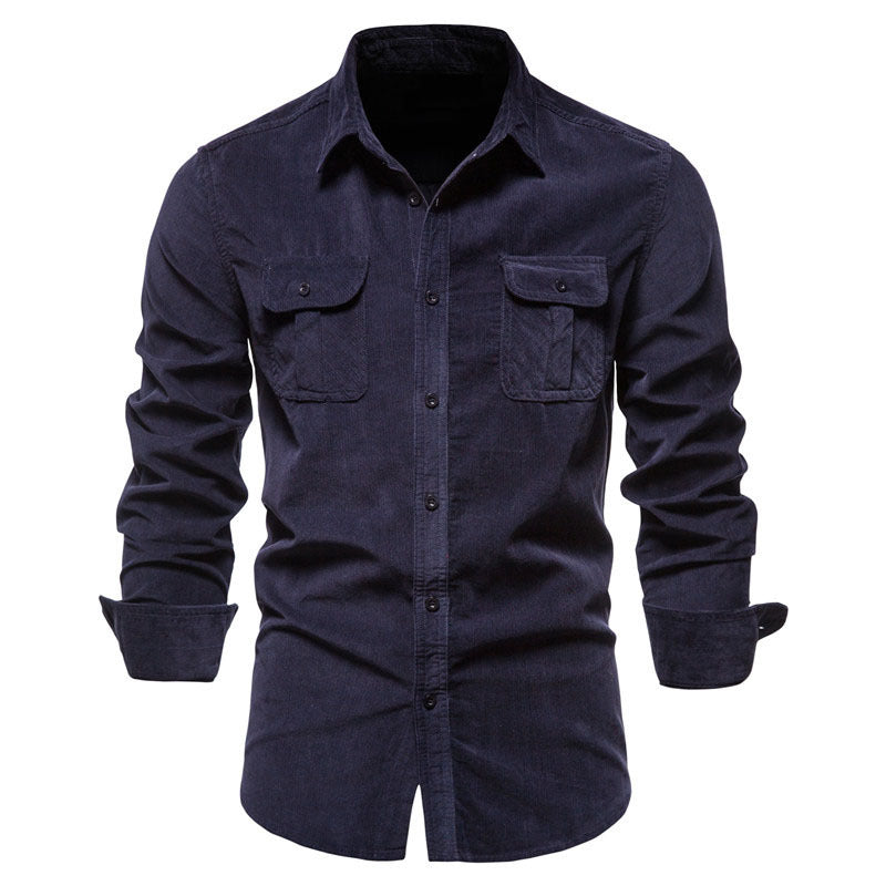 Men's Business Shirt Slim Fit Casual Shirt Long-sleeved Cotton Jacket