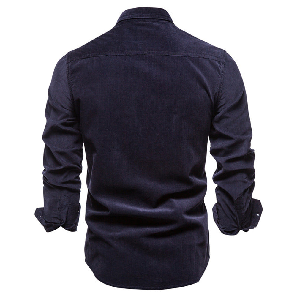 Men's Business Shirt Slim Fit Casual Shirt Long-sleeved Cotton Jacket