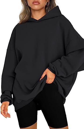 Women's Hooded Pullover Oversized Loose Casual Velvet Sweatshirt Hoodie