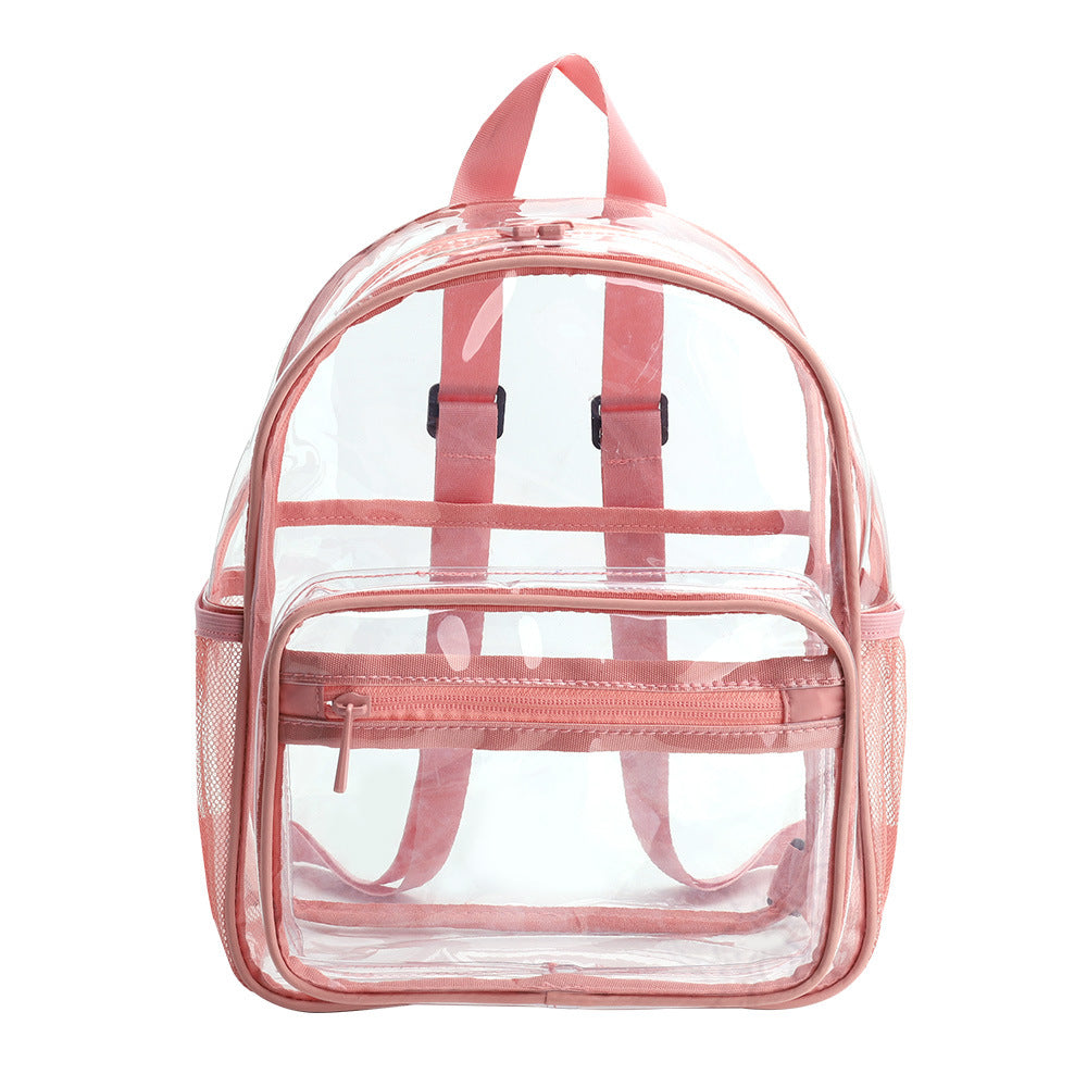 Waterproof PVC Transparent Backpack Large Capacity Student School Bag