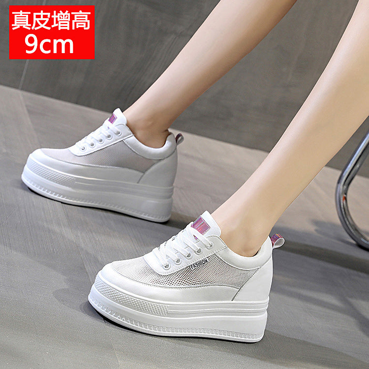 Thick Sole Inner Heightening Trendy Casual Sports Shoes for Women