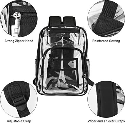 Large-capacity PVC Transparent Backpack Waterproof Back Pack for Students