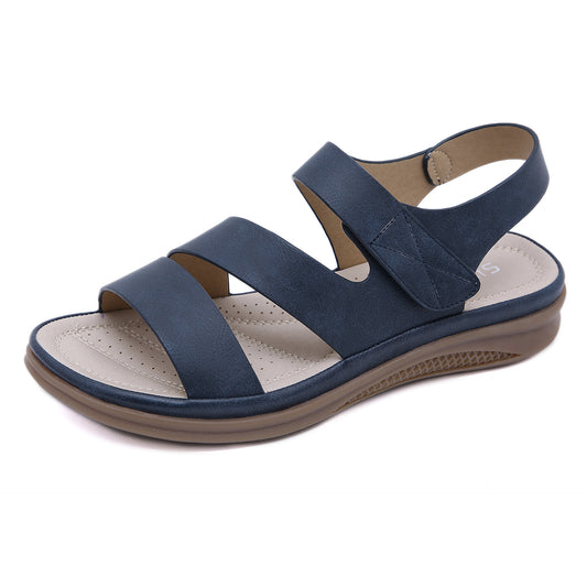 Women's Casual Lightweight Large Size Retro Wedge Sandals