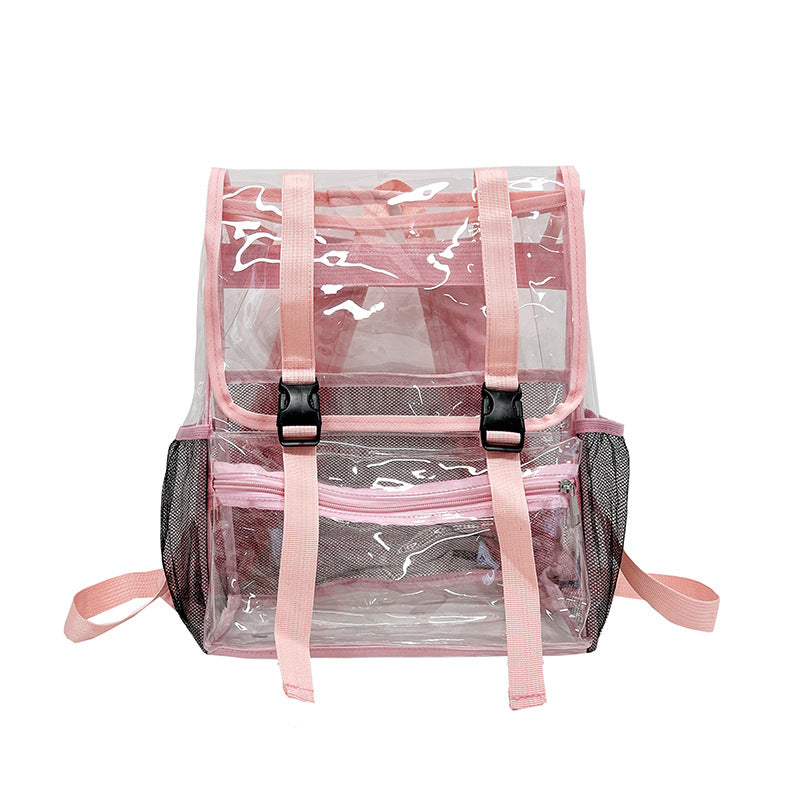 Transparent Backpack PVC Travel Flip Back Pack