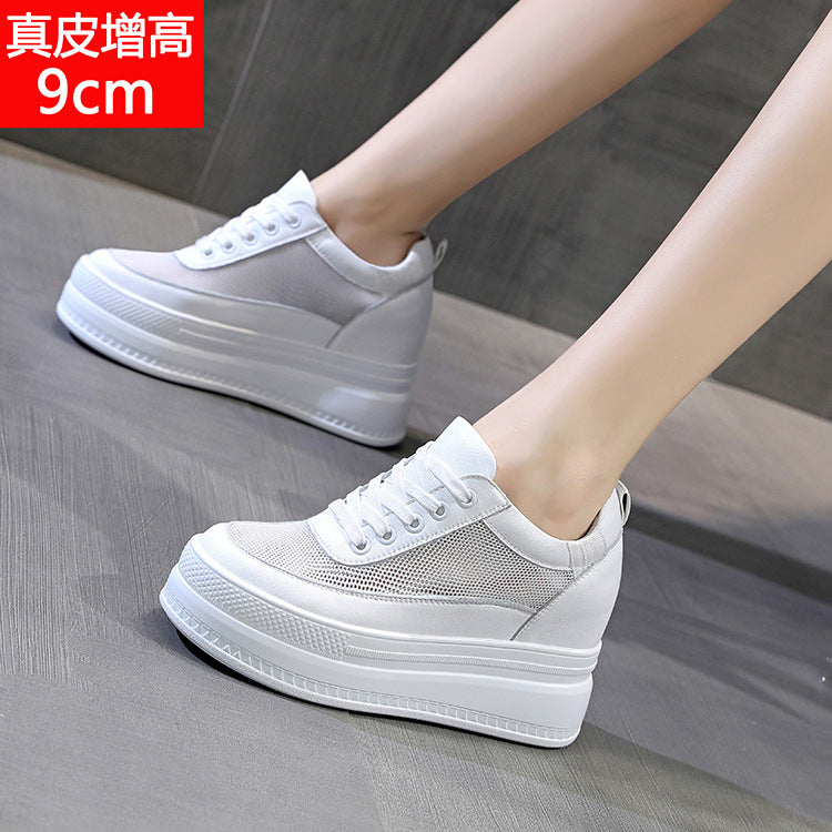 Thick Sole Inner Heightening Trendy Casual Sports Shoes for Women