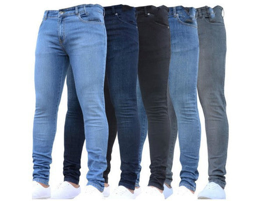 Men's Skinny Fit Pants Blue Jeans