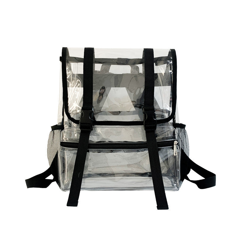 Transparent Backpack PVC Travel Flip Back Pack