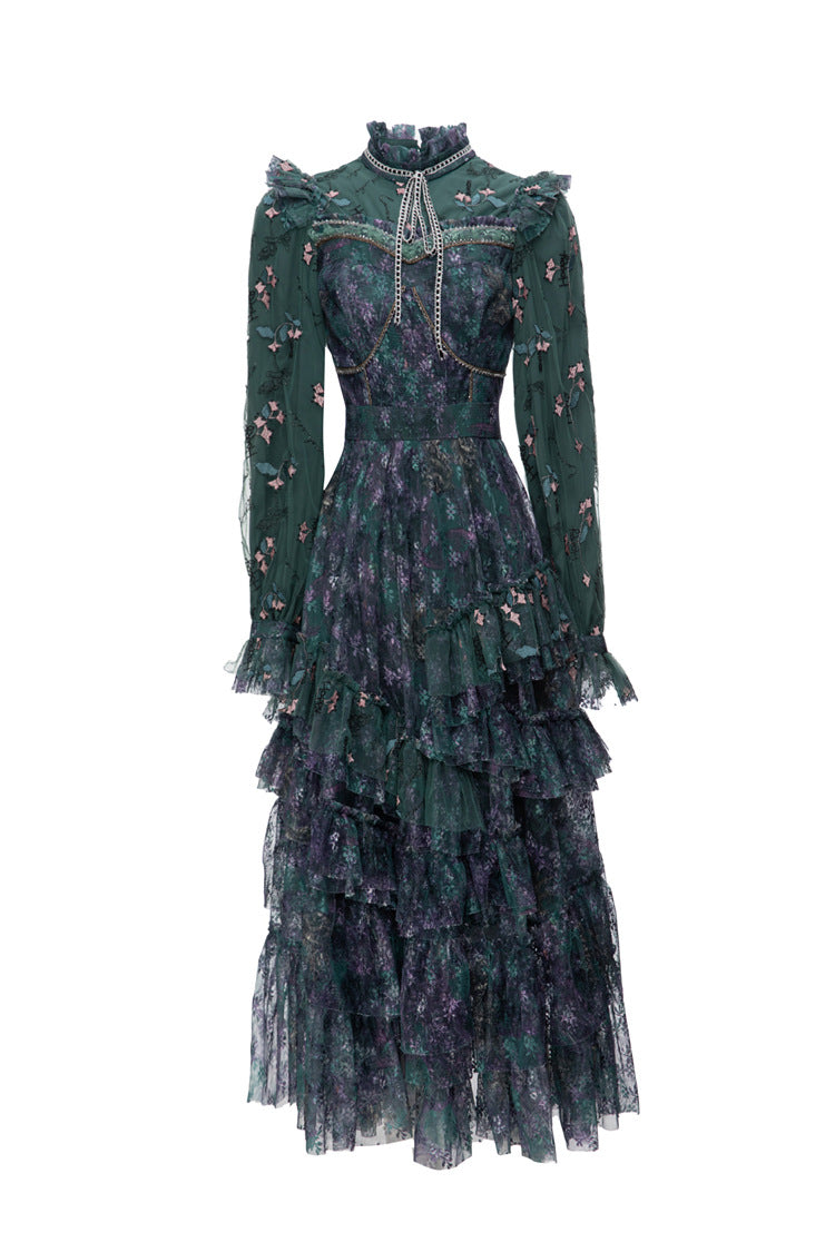 Casual and Versatile Alice in Wonderland Forest Art Style Dress