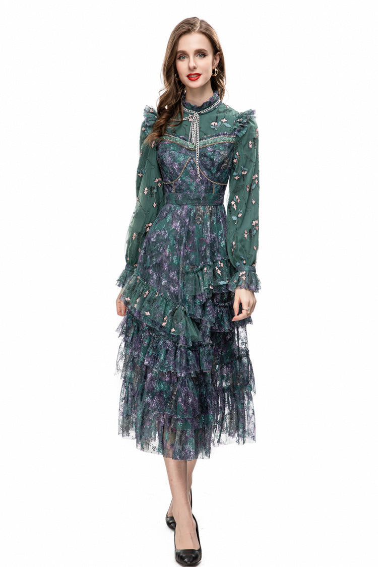 Casual and Versatile Alice in Wonderland Forest Art Style Dress