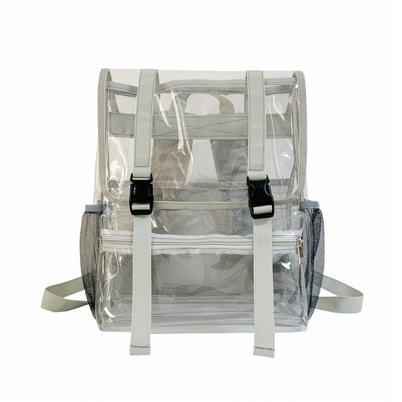 Transparent Backpack PVC Travel Flip Back Pack