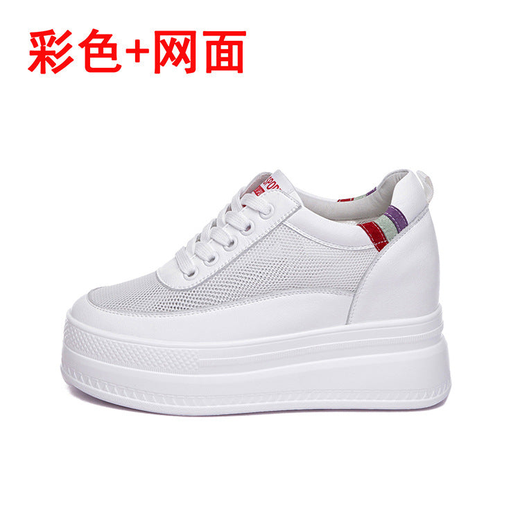 Thick Sole Inner Heightening Trendy Casual Sports Shoes for Women