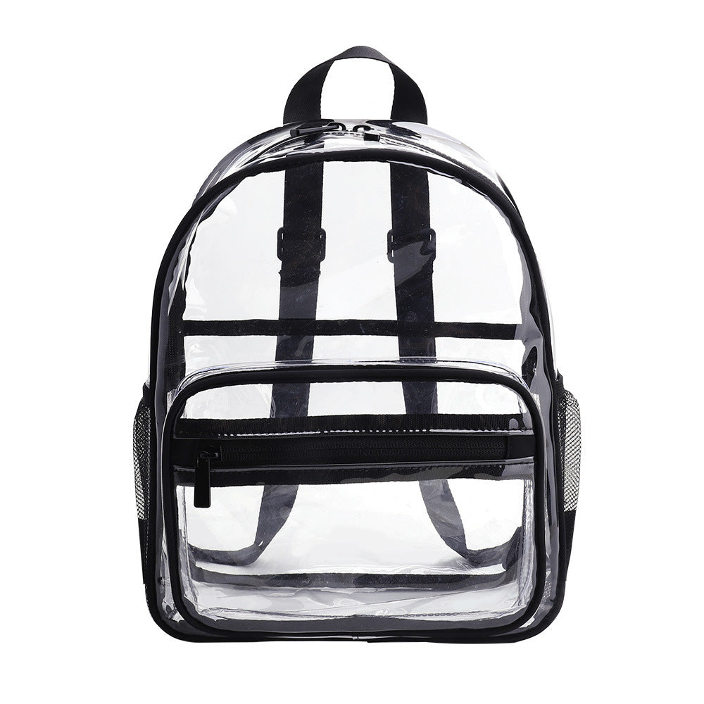 Waterproof PVC Transparent Backpack Large Capacity Student School Bag