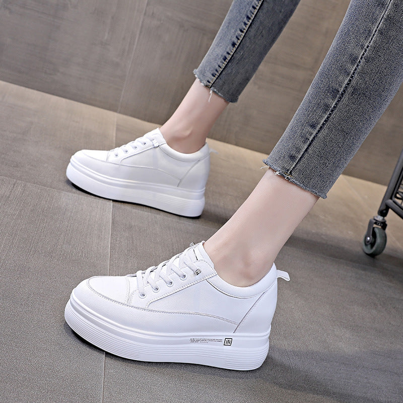 Thick Sole Inner Heightening Trendy Casual Sports Shoes for Women