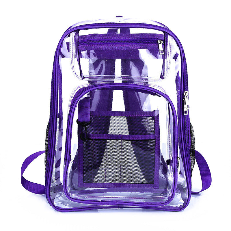 Large-capacity PVC Transparent Backpack Waterproof Back Pack for Students