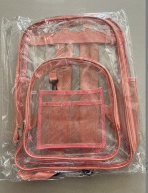 Waterproof PVC Transparent Backpack Large Capacity Student School Bag