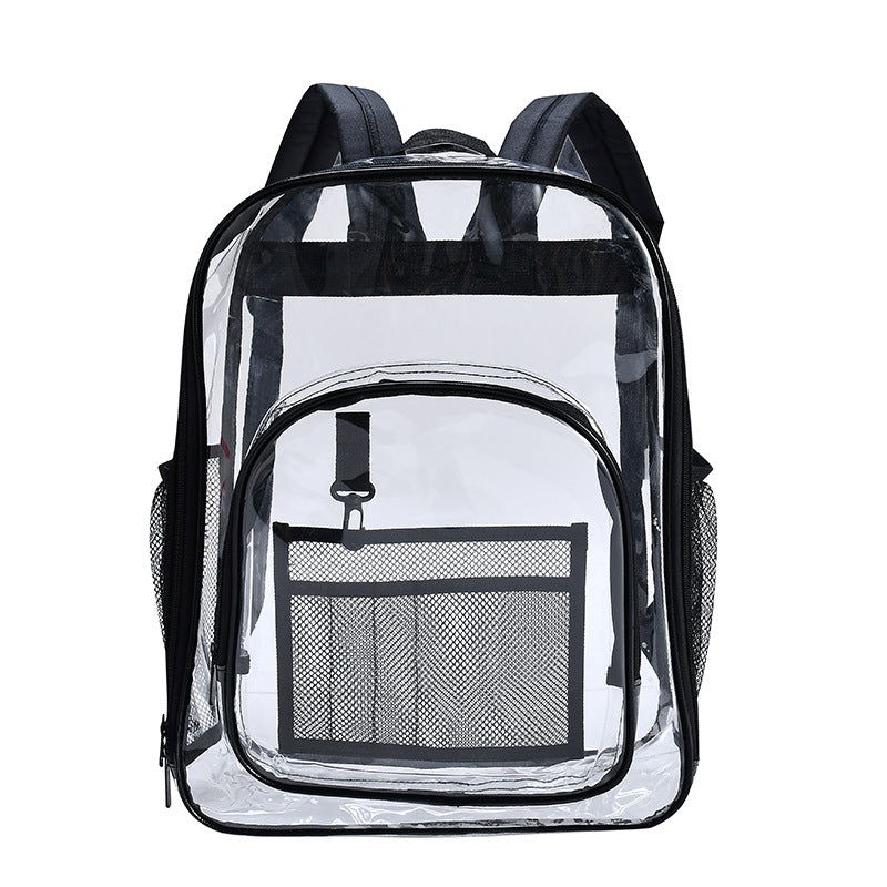 Waterproof PVC Transparent Backpack Large Capacity Student School Bag