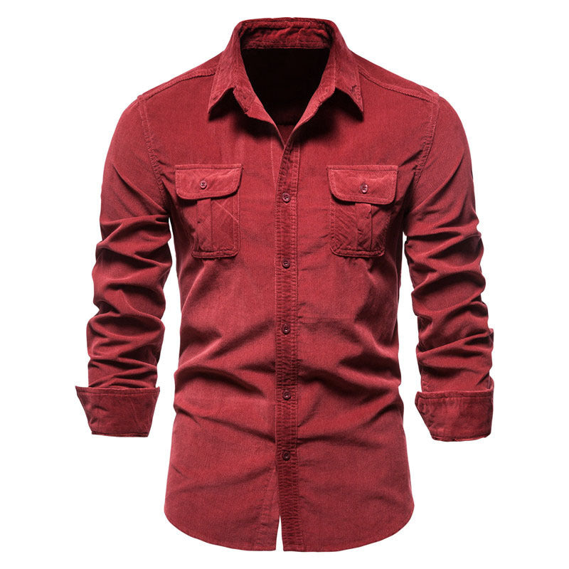 Men's Business Shirt Slim Fit Casual Shirt Long-sleeved Cotton Jacket