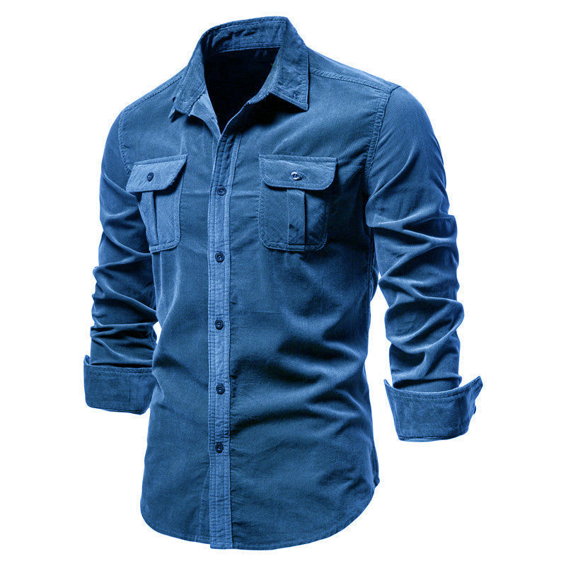 Men's Business Shirt Slim Fit Casual Shirt Long-sleeved Cotton Jacket