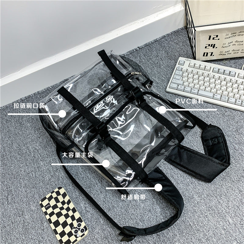 Transparent Backpack PVC Travel Flip Back Pack