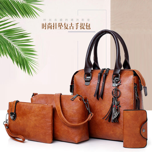 Retro Fashion Crossbody Bag for Women Four-piece Set