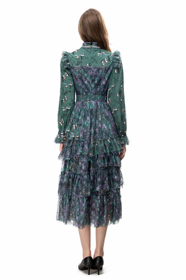 Casual and Versatile Alice in Wonderland Forest Art Style Dress